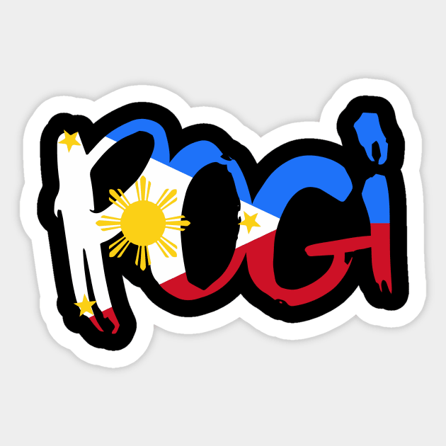 Pogi Slogan Design for Filipinos and Filipinas Sticker by c1337s